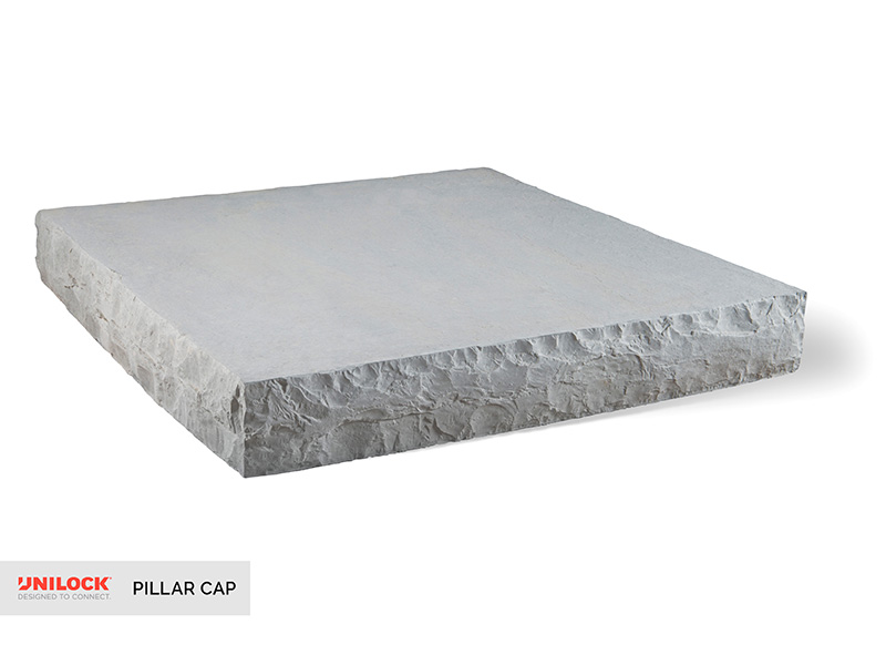 18 x 12 Gray Wall Pillar Cap Curve