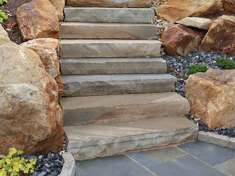 natural stone steps
